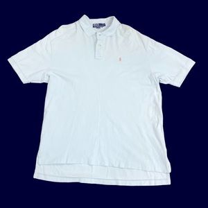80s/90s Vintage Polo Ralph Lauren Light Blue Polo Short Sleeve Size XL